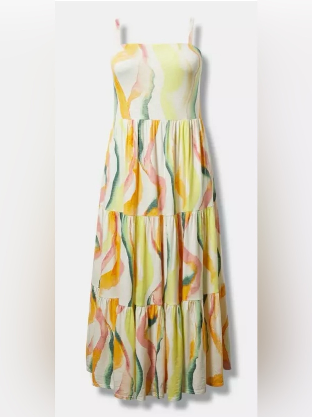 Torrid Wavey Stripe Tiered Maxi Dress Size 1 / 14-16